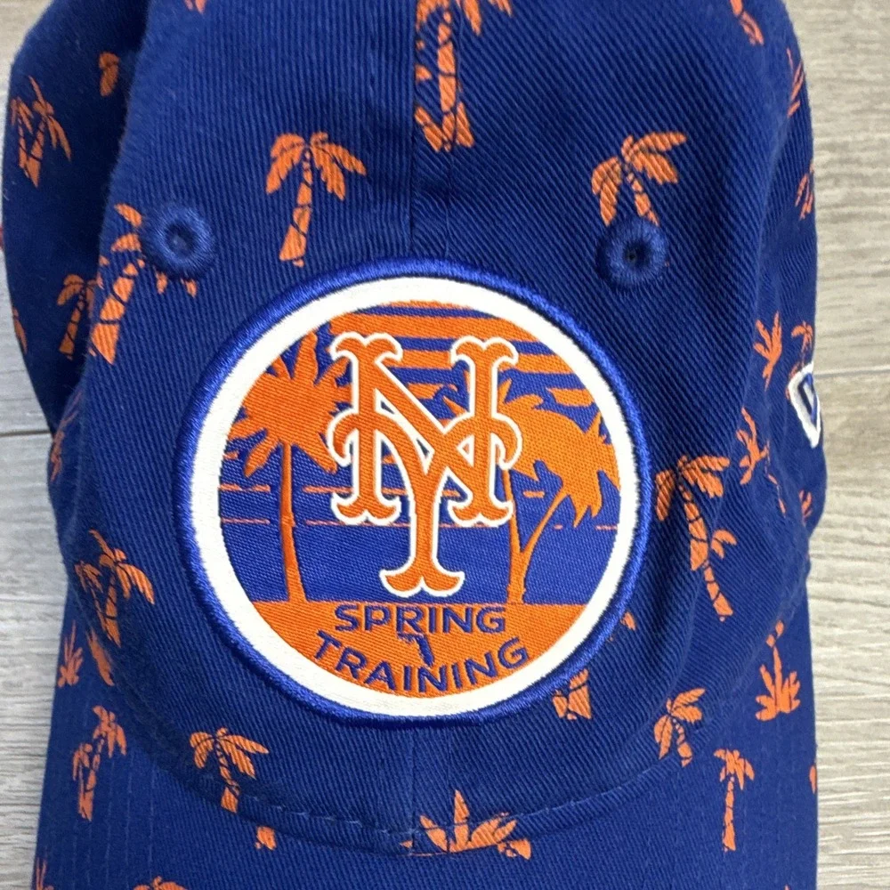 New Era New York Mets Spring Training Youth Hat Blue Orange Palm Tree 9TWENTY